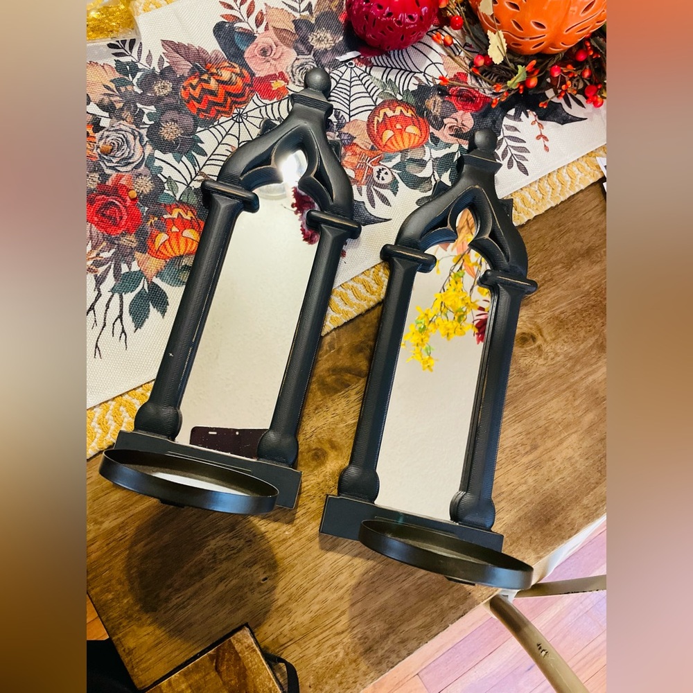 Elegant Black Wall Sconce Mirrors